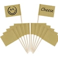 thumbnail image 1 of 100 Pcs Kraft Toothpick Flags Cheese Markers, Cheese Labels for Charcuterie Board, Party Food Labels for Party Buffet, Cheese Board Labels Food Name Tags for Buffet Cocktail Picks, 1 of 5