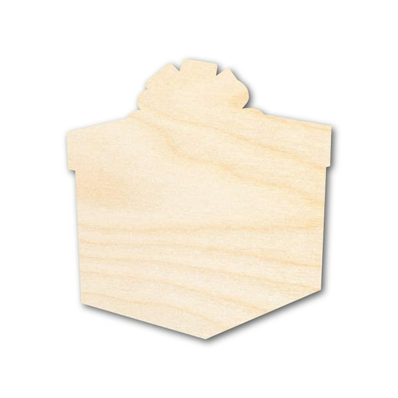 Bigger Better | Unfinished Wood Gift Present Shape | DIY Craft Cutout 18" / 1/2"