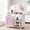 Pink, variant on Arlopu Kids Play Kitchen Set, Wooden Kitchen Playset with Stove Accessories, Interactive Wooden Toy Set Gift, White