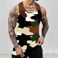 thumbnail image 2 of VBTAPA Men Workout Tank Top Gym Bodybuilding Sleeveless Muscle T Shirts Camouflage Undershirt Vest Lighting Sales Camouflage#3 S, 2 of 6