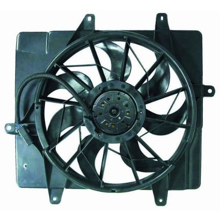 Dual Radiator and Condenser Fan Assembly - Pacific Best Inc. Fit/For CH3115146 06-10 Chrysler PT Cruiser Without Turbo