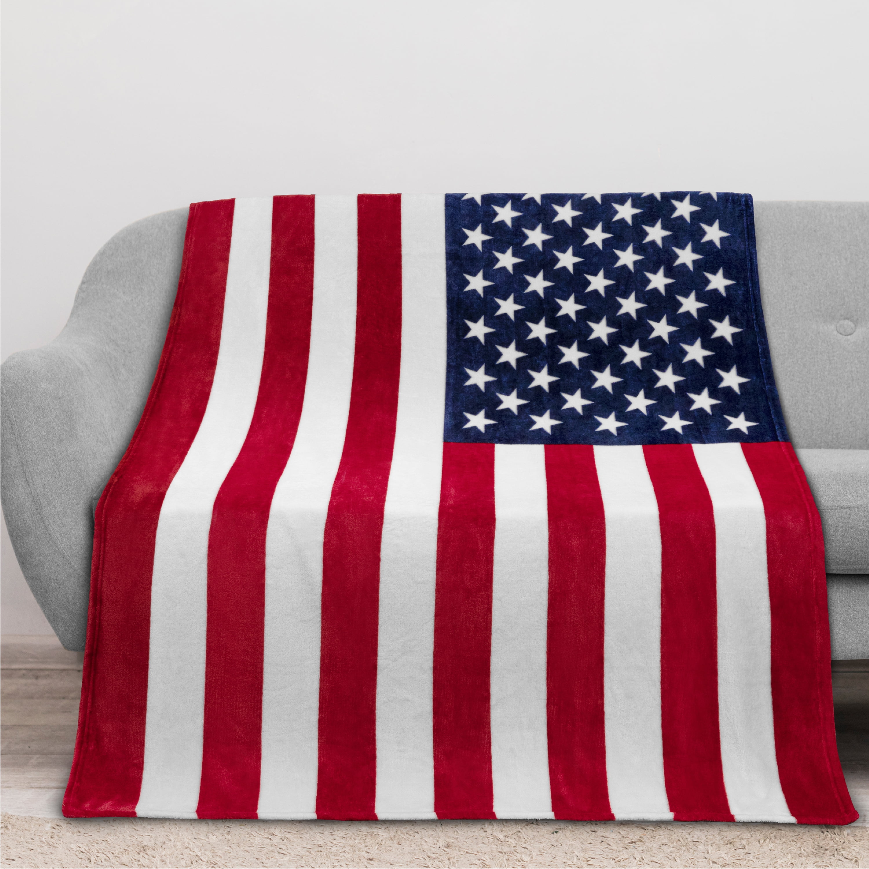 : DOME-SPACE Flannel Fleece Blanket for Couch 49 x 59 USA Flag  American Patriotic Eagle Independence Day Theme Soft Microfiber Cozy  Lightweight Printed All Season Bed Throw Blanket : Home & Kitchen