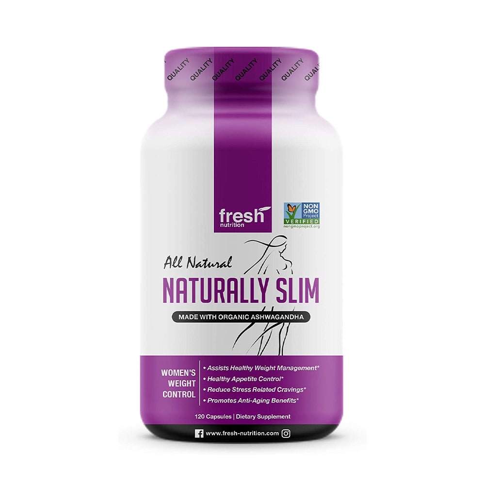 Fresh Nutrition Organic Fat Burner - Naturally Slim Womens Weight Loss Caps 120