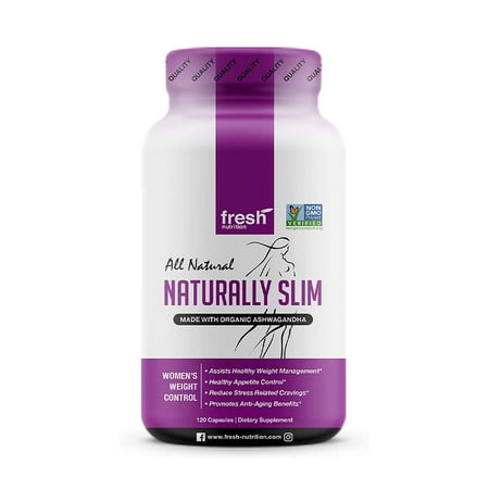 Fresh Nutrition Organic Fat Burner - Naturally Slim Womens Weight Loss Caps 120