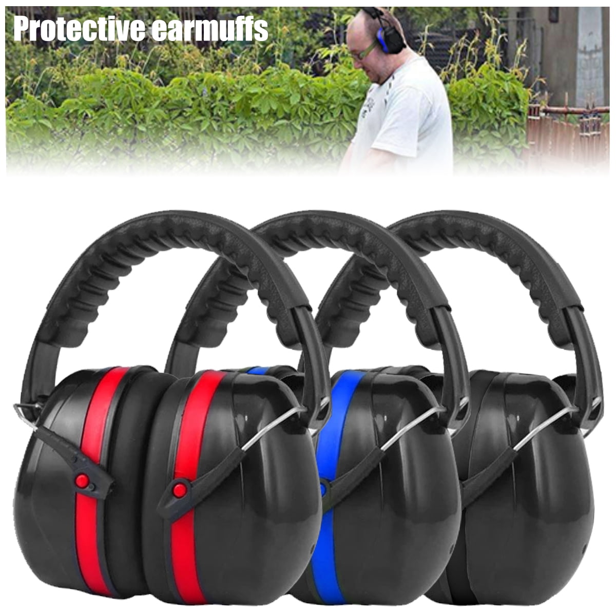 Willkey Noise Reduction Ear Muffs NRR 29 dB Safety Earmuffs Adjustable