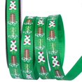 thumbnail image 1 of 7 Rolls 25 Yards 3/8 Inch Gift Box Printing Christmas Red Green White Grosgrain Ribbon Roll for DIY Wrapping Party Decor, 1 of 3
