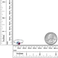 thumbnail image 6 of Gem Stone King 10K White Gold Round Swiss Blue Topaz and Red Created Ruby Ring for Women (0.45 Cttw, Round 3.5MM, Gemstone November Birthstone, Size 8), 6 of 6