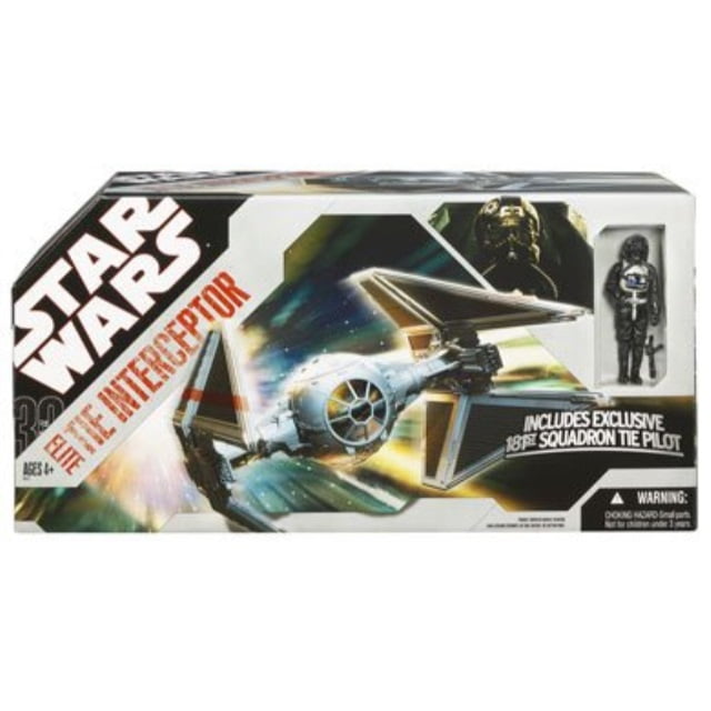 Elite TIE Interceptor W Pilot Star Wars 30th Anniversary Tru Toys R Us exclusive