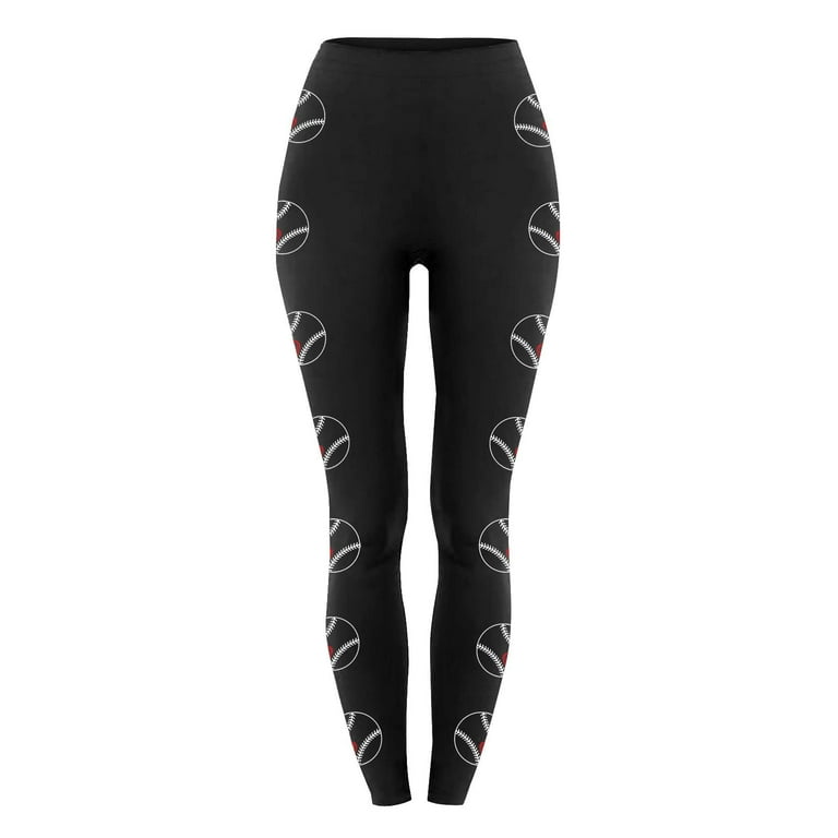 YUHAOTIN Yogalicious Lux Leggings Women'S Casual Baseball Print Leggings  Tights Elastic Waist Casual Pants Sweatpants Flared Yoga Pants for Women  Plus Size Black Leggings 