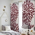 thumbnail image 5 of Blackout Kids Curtains,Red and Gray Floral Pattern Childrens Insulated Curtains Set Of 2,Bedroom Essentials,Toddler Room Decor 52x84in(132x213cm), 5 of 5