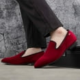 thumbnail image 5 of Mens Loafers Shoes Casual Dress Loafer Slip On Driving Shoes, Red/15, 9 US, 5 of 5