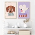 thumbnail image 4 of Affiche Mignonne de Chat Renard Chien Cheval Lapin à Pois Rouges, Peinture sur Toile pour Enfants, Décoration Murale de Chambre d'Enfant, Cuadros 50 x 70 cm (Sans Cadre), 05, 4 of 7