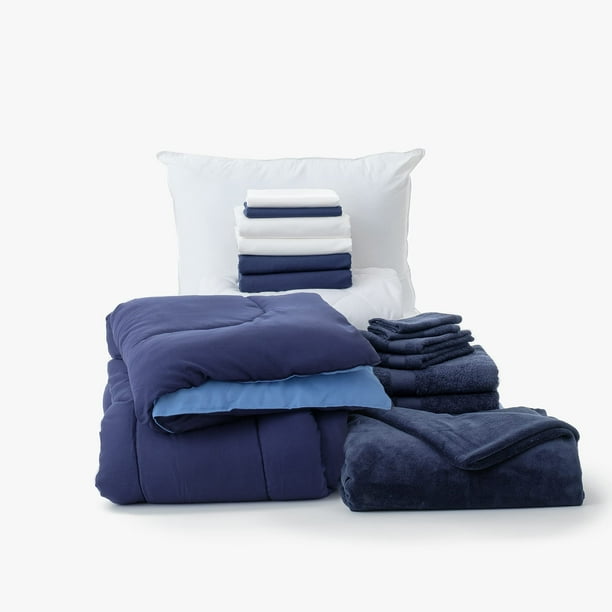 OCM College Dorm Room Essentials 16Piece Starter Pak Twin XL Bedding