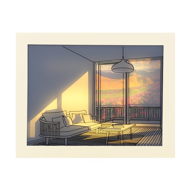 Atmósfera lámpara de mesa lámpara moderna pintura para decoración de pared dormitorio (G) Likrtyny Para estrenar