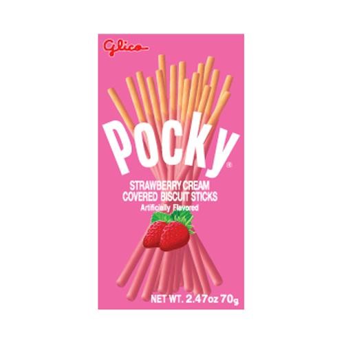 Glico Pocky Sticks, Strawberry Cream, 70 Gm