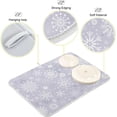 thumbnail image 4 of Gray White Winter Snowflakes Christmas Dish Drying Mat for Kitchen Ccounter Absorbent Microfiber Small Drying Pad Dish mats for Kitchen Countertops 16 x 18 Inch01, 4 of 7