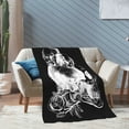 thumbnail image 4 of XMXT Throw Blankets, Call Skeleton Game Pattern Bed Blanket for Bedroom Sofa, 50 x 70 inches Black, 4 of 9