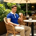 thumbnail image 4 of Mfakffe Mens Polo Shirts Summer Casual Golf T Shirt Big and Tall Short Sleeve Collared Tee Office Cotton Top (Royal Blue, 5XL), 4 of 4