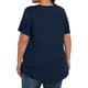 thumbnail image 5 of Puntoco Blusas cortas de liquidación para mujer, blusas casuales de moda para mujer, tallas grandes, manga corta, lisas, cuello redondo, dobladas, 5 of 5