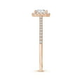 thumbnail image 3 of ANGARA Natural Princess-Cut Diamond Halo Engagement Ring in 14K Rose Gold for Women (Size-4.5mm| Color-H| Clarity-SI2) | April Birthstone, Anniversary, Jewelry Gift for Women | Natural Diamond Ring, 3 of 9