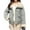 Gray Coat for Women, variant on Women’s shearling lined cropped jacket with contrast texture warm stylish for casual outings cold seasons Gray S