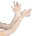 thumbnail image 1 of Women Pure Ribbon Fun Cosplay Dance Bouncing Di Sexy Mesh Fishing Net Gloves, 1 of 4
