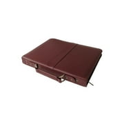 Angle View: Leather Presentation Case with Protective Sleeves and Ergonomic Handle - Prestige Premier Series (14 in. L x 17 in. W)