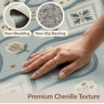 thumbnail image 6 of ODIKA 4'x6' Blue Cream Chateau Geometric Design Washable Area Rug Elegant Floral Motif with Classic Patterns Pet Friendly, Non-Shedding for Bedroom, Reading Nook, 6 of 7