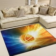 thumbnail image 2 of SKYSONIC 80x58 inches Lightweight Soft Area Rug Mat Indoor Floor Rugs Home Decoration for Kids Room Living Room Basketball Energy, 2 of 6