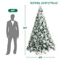 thumbnail image 4 of Costway Arbre de Noël Floqué de Neige 8 Pieds avec Pomme de Pin et Baies Rouges, 4 of 10