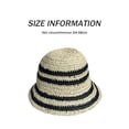 thumbnail image 3 of Sombrero de paja para mujer, sombrero de pescador tejido, sombrero de playa, gorra plegable, sombrero elegante de verano, sombreros con visera, viseras de ala ancha, sombrero de playa, 3 of 6
