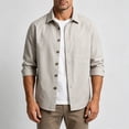 thumbnail image 6 of Lanyiu Men's Utility Work Shirt with Pocket Button Down Collared Shirt Ribbed Cuff Long Sleeve Shirt Casual Daily Lightweight Shirt, 6 of 6