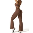 thumbnail image 7 of AEXTO Women Sleeveless Flare Jumpsuits Sexy Backless Tank Tops Bodycon Scrunch Butt Yoga Rompers Seamless Unitard Playsuit Sportswear, Activewear Clothing, 7 of 7