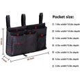 thumbnail image 3 of Bedside Caddy, 8 Pockets Hanging Storage Bag Organizer Holder for Bunk Dorm Rooms & Hospital Bed Rails, Black, 3 of 7