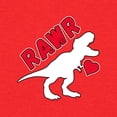 thumbnail image 3 of Wild Bobby Rawr Cute T-Rex Dinosaur Valentine's Day Red Heart T Rex Dino Dinosaurs Baby Clothes 1st Valentines Day Toddler Crew Graphic T-Shirt, 3 of 6