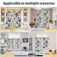 thumbnail image 6 of Blue Gray Spring Floral Kitchen Curtains 84 Inch Length, Vintage Botanical Grommet Top Bedroom Living Room Curtains, Light Filtering Cafe Curtain Drapes 2 Panels Set 84''x84'', 6 of 9
