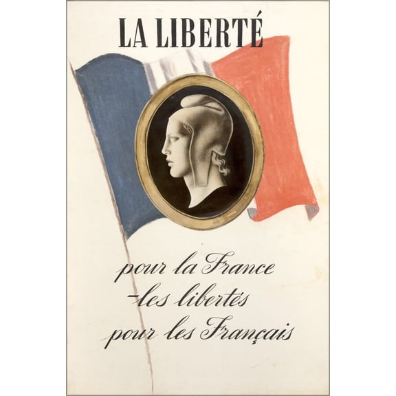 24"x36" Gallery Poster, INF3 312 Unity of Strength La liberte pour la France