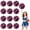 Bronze and Blue, variant on Cheerleading Poms 12 Pack, Handheld Cheerleading Pompoms for Basketball Football Volleyball, Cheer Spirit Supplies, Metallic Streamers for Dance and Games