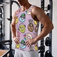 thumbnail image 5 of KLL Cartoon Donuts Print Men's Muscle Gym Workout Stringer Tank Tops Bodybuilding Fitness T-Shirts Tank Tops Men-XX-Large, 5 of 7