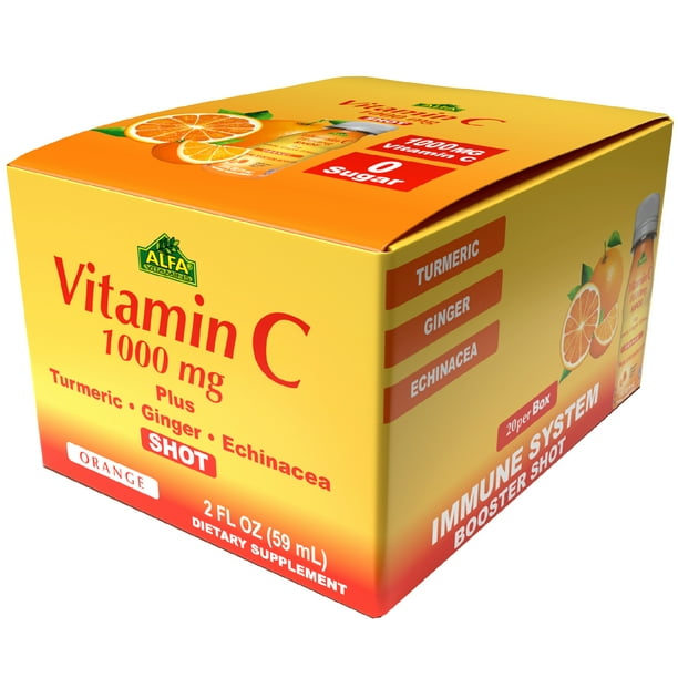 Alfa Vitamins Vitamin C 1,000mg SHOT Plus Turmeric, Ginger