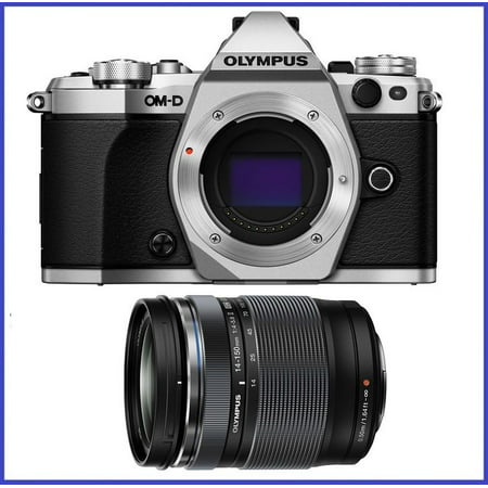 Olympus OM-D E-M5 Mark II Silver Digital Camera with 14-150mm f/4-5.6 II (Best Lenses For Olympus Omd Em5)