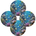 thumbnail image 2 of Colorful Fish Pattern Round Placemats Washable Placemats Non-Slip Heat-Resistant Table Place Mats for Dining Kitchen Holiday Party Table 15.4"-4PCS Home Decor, 2 of 7