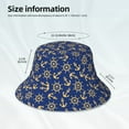 thumbnail image 5 of Kdxio Reflective Bucket Hat - Anchors and Nautical Print Bucket Hat for Men,Women, 5 of 9