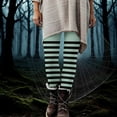 thumbnail image 3 of Idoravan Leggings for Women Plus Size 3Xl Women's Halloween Striped Print Leggings Sports Fitness Pants Solid Colored Casual Tight Fitting Tight Peach Hip Yoga Pants Stretch Pants Sky Blue XXXL, 3 of 10
