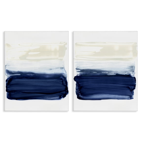 Stupell Industries Contemporary Coastal Brushstrokes Abstract Beach 2pc Canvas Art Set, 24 x 30 each, by Victoria Barnes