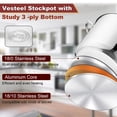 thumbnail image 6 of Vesteel 10QT Stainless Steel Stock Pot with Glass Lid, Tri-Ply Bottom Stockpot for Cooking Simmering Soup Stew, Heavy Duty Cookware Compatible with All Cooktops, Dishwasher Safe, 6 of 8
