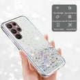 thumbnail image 4 of Compatible with Samsung Galaxy S23 Ultra Case Cute Glitter Clear Sparkly Cases Shockproof Galaxy S23 Ultra Case for Women Girls Silicone Samsung S23 Ultra Phone Case Slim Protective Cover (Clear), 4 of 14