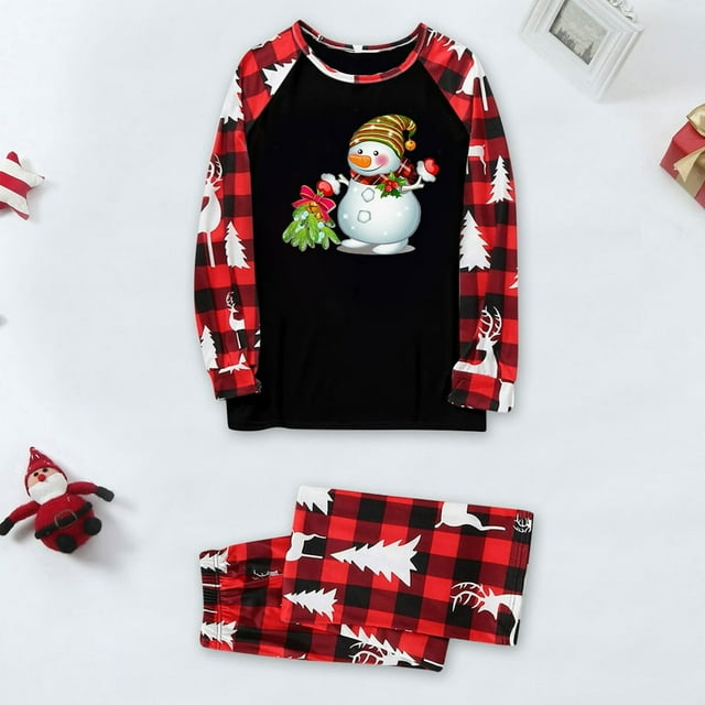 Pyjamas de Noël Assortis pour la Famille de Bébé Ensembles de Pyjamas de Vacances pour la Famille
