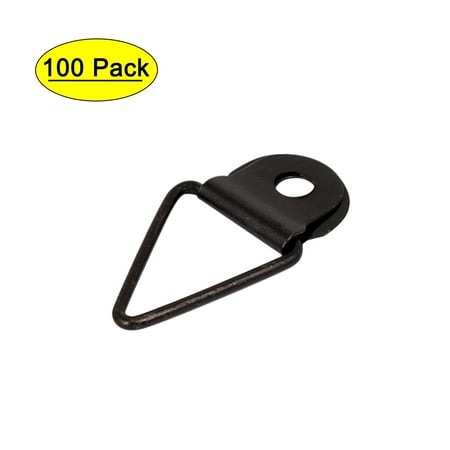 

Uxcell 30 x 16mm Black Metal D-Ring Picture Hanger 100 Pack