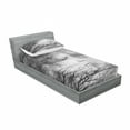 thumbnail image 3 of Ambesonne Black and White Fitted Sheet & Pillow Sham Set, Woman and Trees, Queen, Black and White, 3 of 3